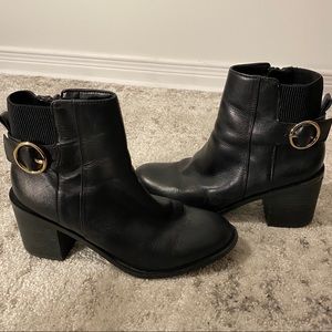ALDO Leather block heel booties